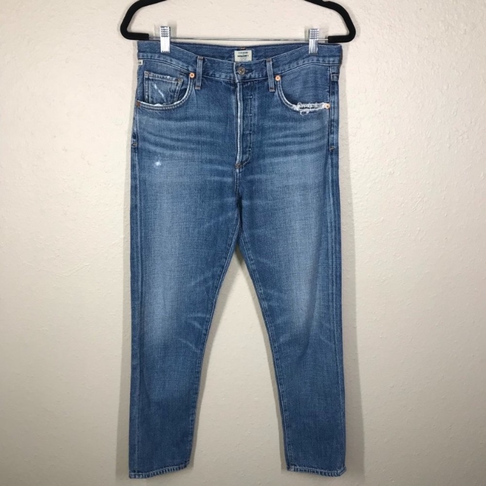 Citizens of Humanity Premium Vintage Liya button fly High rise classic Fit crop